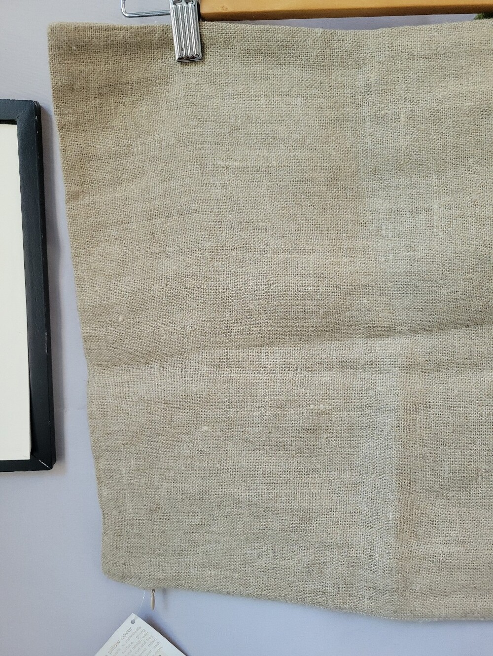 NEW West Elm Linen Textured Throw Pillow Cover Tan 16 x 16 - Picture 6 of 8